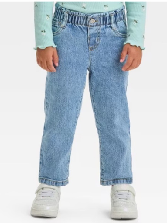 Cat & Jack Other - Cat & Jack Light Wash Relaxed Fit Denim Jeans sz 2T EUC